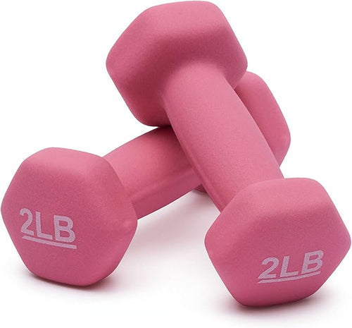 2 lb Dumbbell Hand Weights for Exercise and Muscle Toning