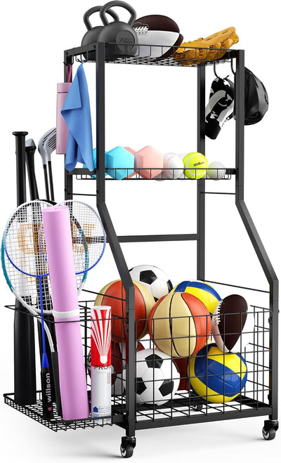 1 Sports Equipment Garage Organizer