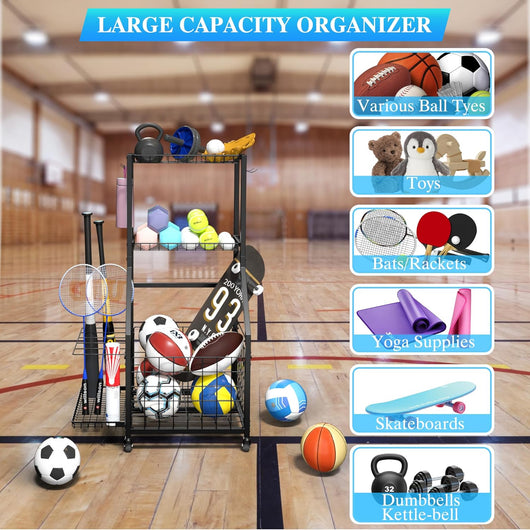 1 Sports Equipment Garage Organizer